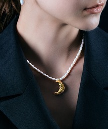 IRIS 47】amber glass chain necklace アンバー グラスチェーン 