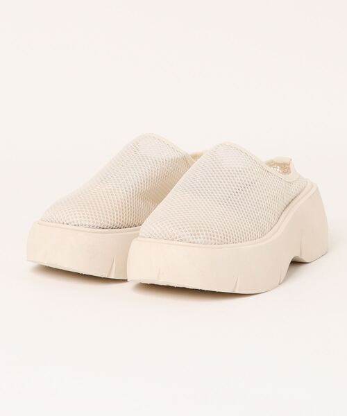 STYLEBLOCK(スタイルブロック)の「メッシュ地厚底スリッポンシューズ(サンダル・レディース・ブラック/オフホワイト・35/36/37/39/38/40)」の5枚目の写真