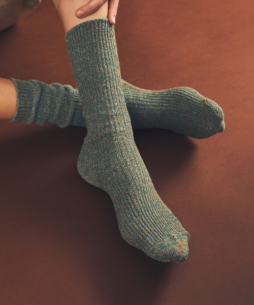 YUQRI(ユクリ)の「【YUQRI】Crispy(ソックス/靴下・メンズ・オレンジ系その他2/ホワイト/ブラック/オリーブ系2/ブルー系その他2/ホワイト系その他2/ネイビー/ダークブラウン/レッド/ライトグレー/ダークグリーン/ライトピンク・1)」の7枚目の写真