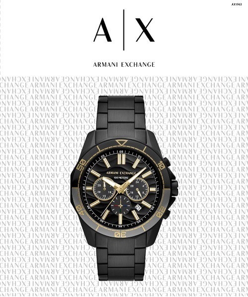 ARMANI EXCHANGE(アルマーニエクスチェンジ)の「アルマーニ・エクスチェンジ 腕時計 メンズ アナログ ステンレス AX1963(アナログ腕時計・メンズ・ブラック・FREE)」の10枚目の写真