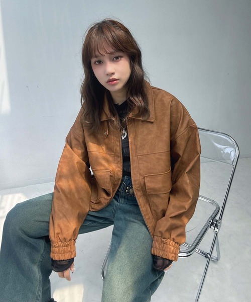 ジャケット・アウター aS セール】◇ダブルポケット ヴィンテージライク オーバーサイズ