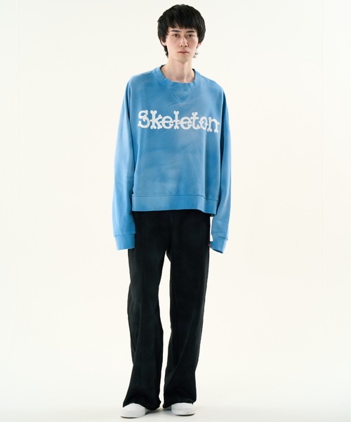 DISCOVERED（ディスカバード）の「DISCOVERED SUNBURN SKELTON SWEAT（スウェット・メンズ・グリーン/チャコールグレー/ブルー・1/3）」の5枚目の写真