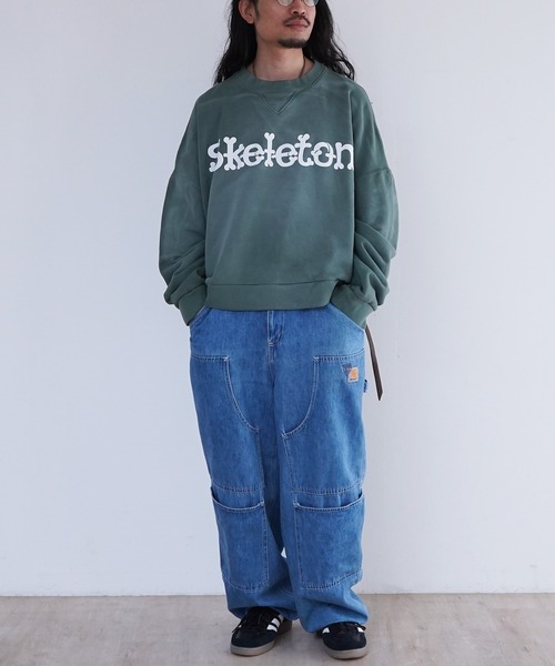 DISCOVERED（ディスカバード）の「DISCOVERED SUNBURN SKELTON SWEAT（スウェット・メンズ・グリーン/チャコールグレー/ブルー・1/3）」の18枚目の写真