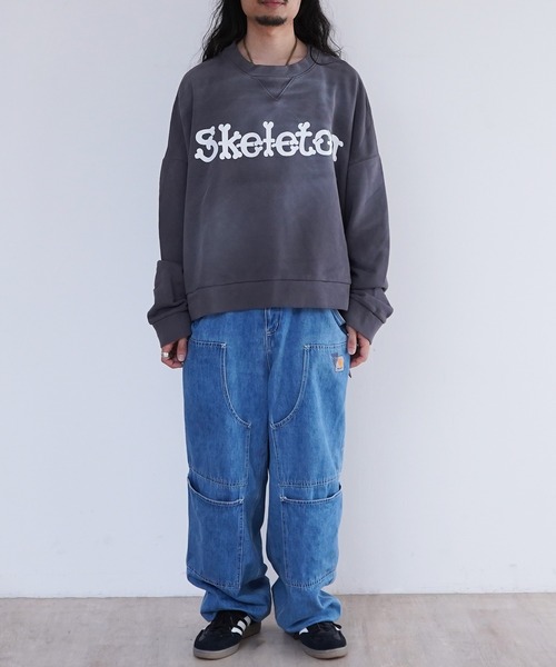 DISCOVERED（ディスカバード）の「DISCOVERED SUNBURN SKELTON SWEAT（スウェット・メンズ・グリーン/チャコールグレー/ブルー・1/3）」の10枚目の写真