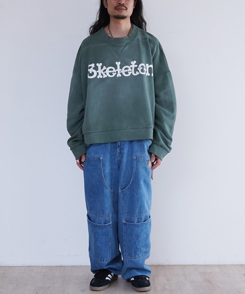 DISCOVERED（ディスカバード）の「DISCOVERED SUNBURN SKELTON SWEAT（スウェット・メンズ・グリーン/チャコールグレー/ブルー・1/3）」の15枚目の写真