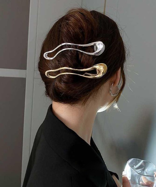 E&C closet…（イーアンドシークローゼット）の「メタルヘアクリップ（バレッタ/ヘアクリップ・レディース・ゴールド/シルバー・FREE）」の7枚目の写真