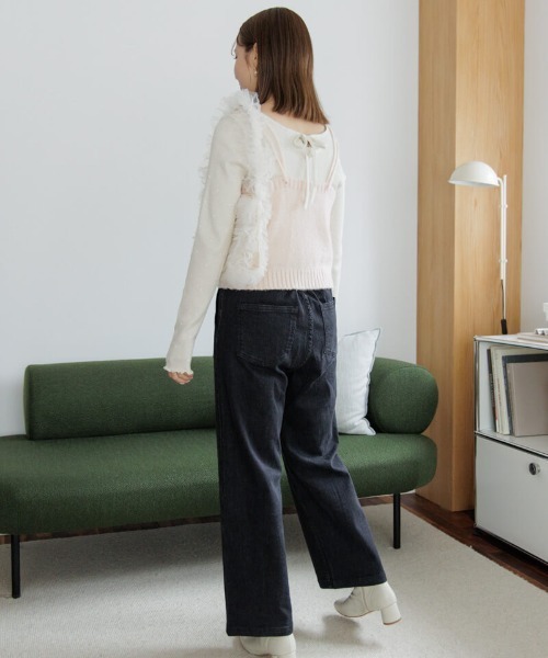 flower（フラワー）の「ハートリブトップ3（Tシャツ/カットソー・レディース・ピンク/グレー/アイボリー・FREE）」の9枚目の写真