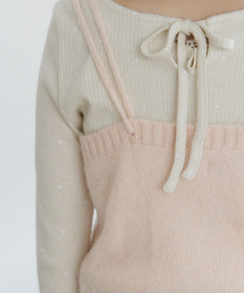 flower（フラワー）の「ハートリブトップ3（Tシャツ/カットソー・レディース・ピンク/グレー/アイボリー・FREE）」の10枚目の写真