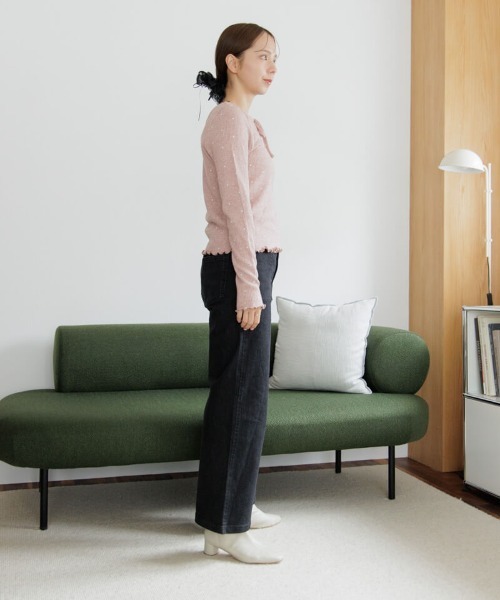 flower（フラワー）の「ハートリブトップ3（Tシャツ/カットソー・レディース・ピンク/グレー/アイボリー・FREE）」の19枚目の写真