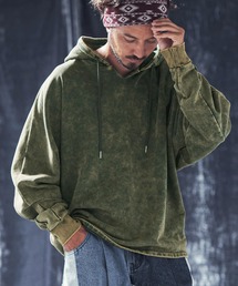 ANGENEHM（アンゲネーム）の「mpa3570-Pigment dye & dolman sleeve sweat hoodie スウェットフーディー（パーカー）」