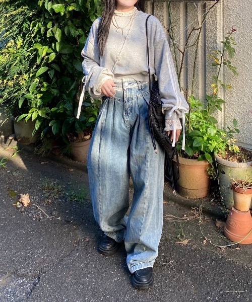 nemne store（ネンネストア）の「【Seoup】アソートリボン付きスウェット（スウェット・レディース・ブラック/ブラウン/オートミール/ブラック系その他/杢グレー/ホワイト系/ネイビー/ピンク系・SMALL/MEDIUM）」の15枚目の写真