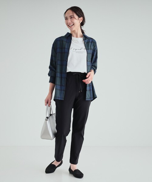 SHOO・LA・RUE(シューラルー)の「◆【洗える/SS-3L】あったか裏起毛 ストレッチ テーパードパンツ(その他パンツ・レディース・ダークグレー/ブルー系その他/アイボリー/ブラウン系/ブラック・02/01/04/03/10/05)」の8枚目の写真