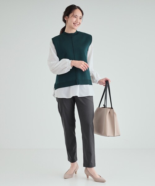 SHOO・LA・RUE(シューラルー)の「◆【洗える/SS-3L】あったか裏起毛 ストレッチ テーパードパンツ(その他パンツ・レディース・ダークグレー/ブルー系その他/アイボリー/ブラウン系/ブラック・02/01/04/03/10/05)」の7枚目の写真