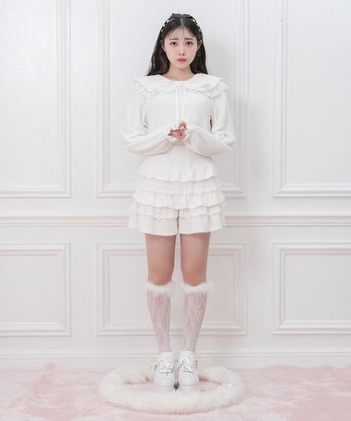 【セール】チュールレースフリルショートパンツ(その他パンツ)|Honey Cinnamon(ハニーシナモン) 【セール】チュールレースフリルショートパンツ(その他パンツ)|Honey Cinnamon(ハニーシナモン)