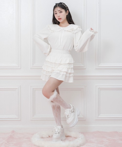 【セール】チュールレースフリルショートパンツ(その他パンツ)|Honey Cinnamon(ハニーシナモン) 【セール】チュールレースフリルショートパンツ(その他パンツ)|Honey Cinnamon(ハニーシナモン)