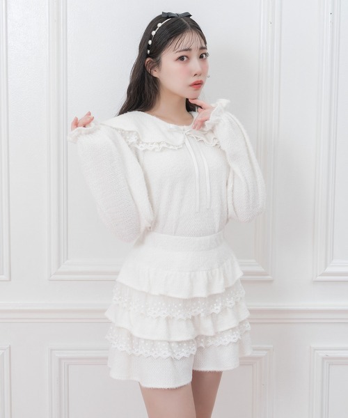 【セール】チュールレースフリルショートパンツ(その他パンツ)|Honey Cinnamon(ハニーシナモン) 【セール】チュールレースフリルショートパンツ(その他パンツ)|Honey Cinnamon(ハニーシナモン)