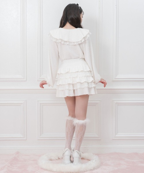 【セール】チュールレースフリルショートパンツ(その他パンツ)|Honey Cinnamon(ハニーシナモン) 【セール】チュールレースフリルショートパンツ(その他パンツ)|Honey Cinnamon(ハニーシナモン)