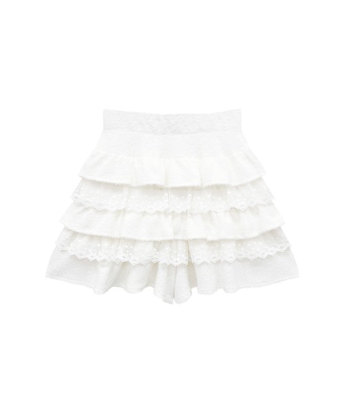 【セール】チュールレースフリルショートパンツ(その他パンツ)|Honey Cinnamon(ハニーシナモン) 【セール】チュールレースフリルショートパンツ(その他パンツ)|Honey Cinnamon(ハニーシナモン)