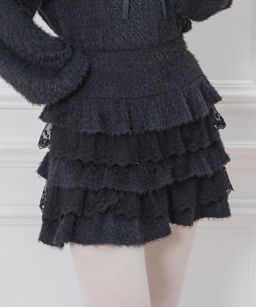 【セール】チュールレースフリルショートパンツ(その他パンツ)|Honey Cinnamon(ハニーシナモン) 【セール】チュールレースフリルショートパンツ(その他パンツ)|Honey Cinnamon(ハニーシナモン)