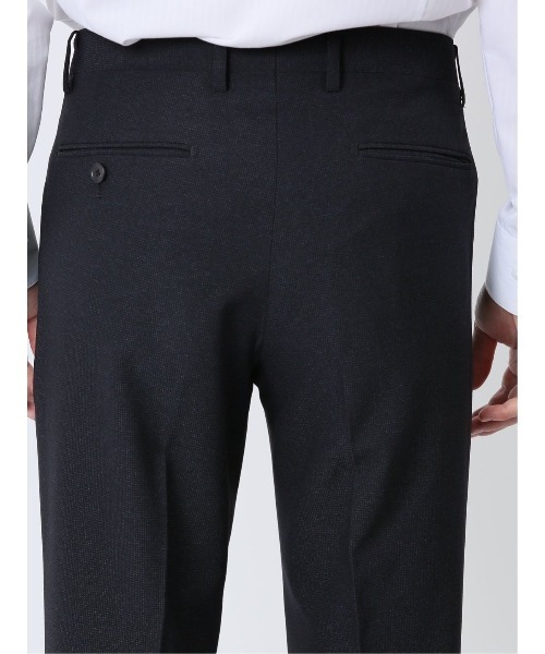 【セール】タカキュー Woolen Tec On スリムフィット ストレッチ ウォッシャブル ノータックパンツ 組織紺(セットアップ可能)(スーツパンツ)|TAKA-Q(タカキュー) 【セール】タカキュー Woolen Tec On スリムフィット ストレッチ ウォッシャブル ノータックパンツ 組織紺(セットアップ可能)(スーツパンツ)|TAKA-Q(タカキュー)