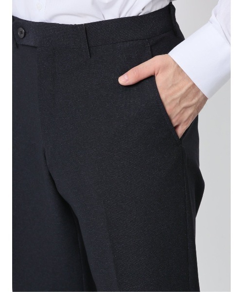 【セール】タカキュー Woolen Tec On スリムフィット ストレッチ ウォッシャブル ノータックパンツ 組織紺(セットアップ可能)(スーツパンツ)|TAKA-Q(タカキュー) 【セール】タカキュー Woolen Tec On スリムフィット ストレッチ ウォッシャブル ノータックパンツ 組織紺(セットアップ可能)(スーツパンツ)|TAKA-Q(タカキュー)