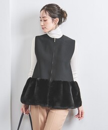 フェイク ファー コンビ ベスト