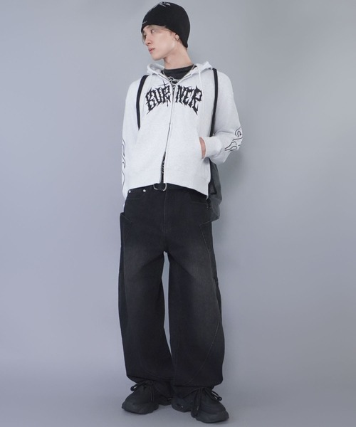 SPINNS（スピンズ）の「シングルニットキャップ 恐竜/ダイナソー（ニットキャップ/ビーニー・メンズ・ブラック/カーキ・ONESIZE）」の5枚目の写真