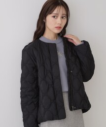 couture brooch | 【吸湿発熱性・保温性を兼ね備えた上品キルトジャケット】リボンキルトジャケット(その他アウター)