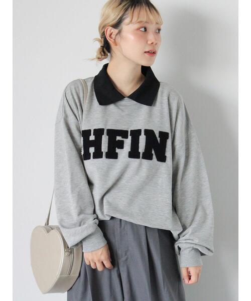 ehka sopo（エヘカソポ）の「配色襟スウェット（Tシャツ/カットソー・レディース・グリーン/グレー/ブルー・F）」の5枚目の写真