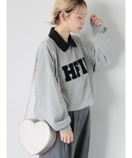 ehka sopo（エヘカソポ）の「配色襟スウェット（Tシャツ/カットソー・レディース・グリーン/グレー/ブルー・F）」の6枚目の写真