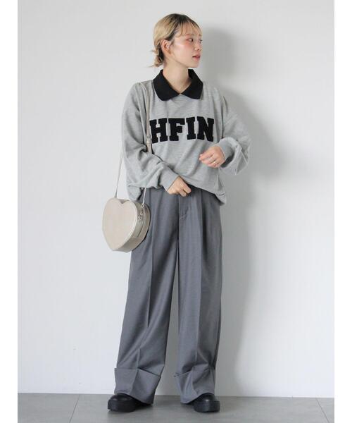 ehka sopo（エヘカソポ）の「配色襟スウェット（Tシャツ/カットソー・レディース・グリーン/グレー/ブルー・F）」の8枚目の写真