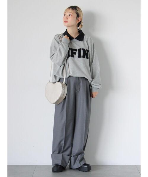 ehka sopo（エヘカソポ）の「配色襟スウェット（Tシャツ/カットソー・レディース・グリーン/グレー/ブルー・F）」の9枚目の写真