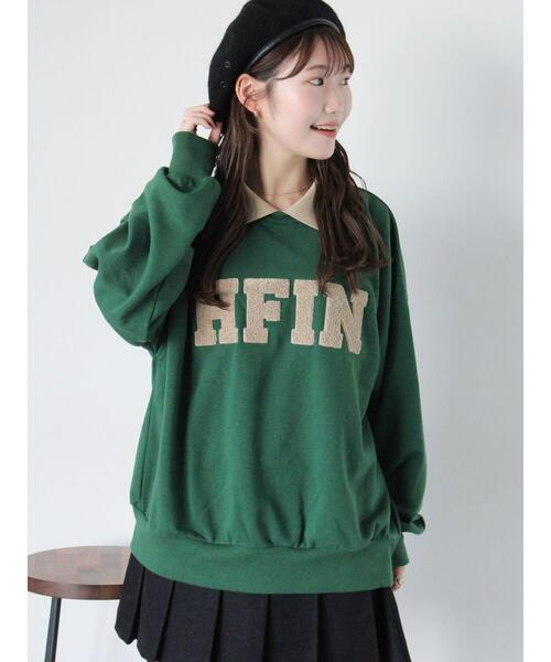 ehka sopo（エヘカソポ）の「配色襟スウェット（Tシャツ/カットソー・レディース・グリーン/グレー/ブルー・F）」の12枚目の写真