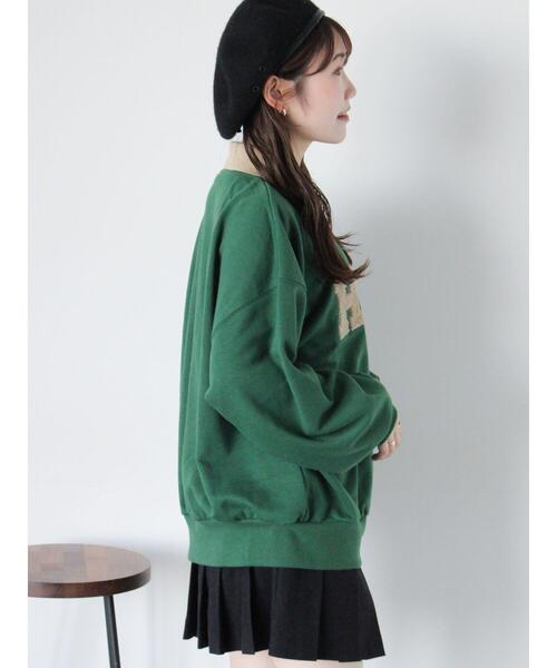 ehka sopo（エヘカソポ）の「配色襟スウェット（Tシャツ/カットソー・レディース・グリーン/グレー/ブルー・F）」の13枚目の写真