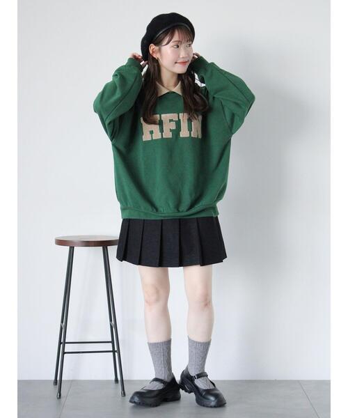 ehka sopo（エヘカソポ）の「配色襟スウェット（Tシャツ/カットソー・レディース・グリーン/グレー/ブルー・F）」の15枚目の写真