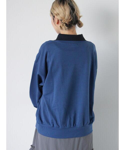 ehka sopo（エヘカソポ）の「配色襟スウェット（Tシャツ/カットソー・レディース・グリーン/グレー/ブルー・F）」の21枚目の写真