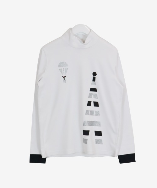 Picone CLUB(ピッコーネクラブ)の「裏起毛UV長袖ハイネックプルオーバー(スウェット・レディース・ブラック/ブルー/レッド/ホワイト・S/M/L)」の5枚目の写真