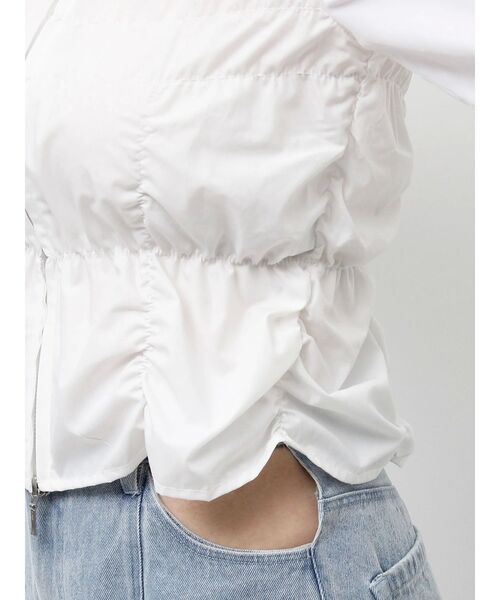 dazzlin（ダズリン）の「フロントファスナーギャザーシャツ（シャツ/ブラウス・レディース・オフホワイト/ピンク/イエロー/ブルー・FREE）」の12枚目の写真