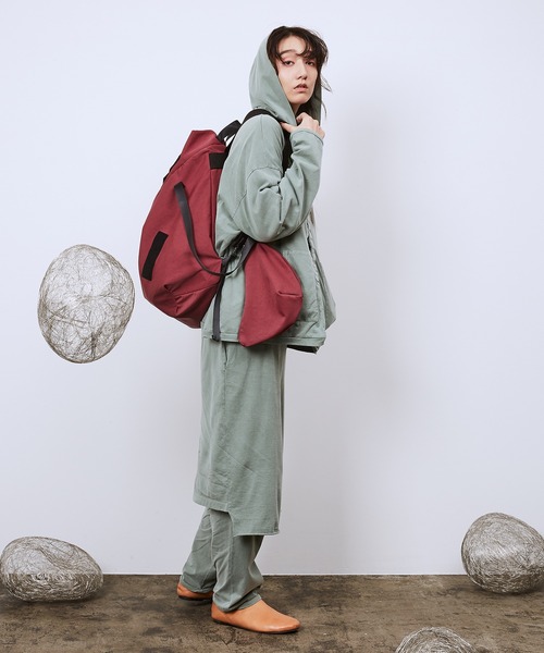 Dulcamara（ドゥルカマラ）の「ピグメントジャージーホックパーカー（パーカー・レディース・グリーン/ベージュ/ブラック・0/1）」の6枚目の写真