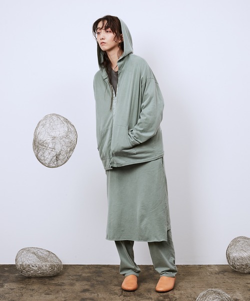 Dulcamara（ドゥルカマラ）の「ピグメントジャージーホックパーカー（パーカー・レディース・グリーン/ベージュ/ブラック・0/1）」の8枚目の写真