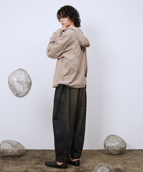 Dulcamara（ドゥルカマラ）の「ピグメントジャージーホックパーカー（パーカー・レディース・グリーン/ベージュ/ブラック・0/1）」の13枚目の写真