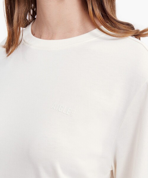 AIGLE（エーグル）の「吸水速乾 抗菌防臭 ロングスリーブ長袖Tシャツ RP（Tシャツ/カットソー・レディース・ダークネイビー/ピンク/ホワイト・XS/L/S/M）」の7枚目の写真