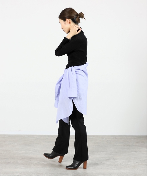 VERMEIL par iena(ヴェルメイユパーイエナ)の「TOQUE (トック)ハリヌキスムスハイネックプルオーバー 778591094(Tシャツ/カットソー・レディース・ブラック・FREE)」の2枚目の写真