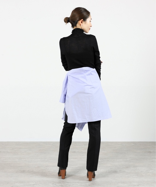 VERMEIL par iena(ヴェルメイユパーイエナ)の「TOQUE (トック)ハリヌキスムスハイネックプルオーバー 778591094(Tシャツ/カットソー・レディース・ブラック・FREE)」の3枚目の写真