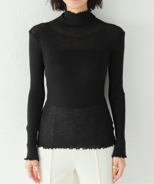 VERMEIL par iena(ヴェルメイユパーイエナ)の「TOQUE (トック)ハリヌキスムスハイネックプルオーバー 778591094(Tシャツ/カットソー・レディース・ブラック・FREE)」の15枚目の写真