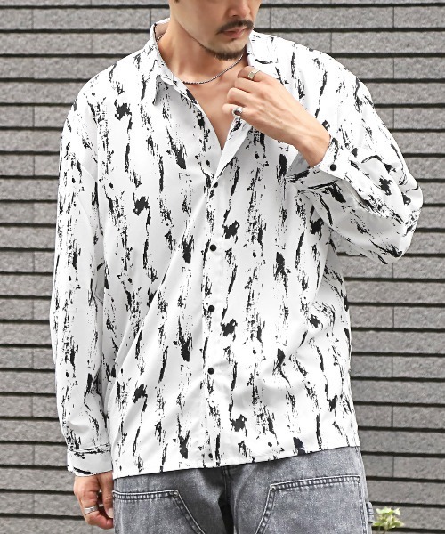 総柄レギュラーカラー長袖シャツ（シャツ/ブラウス）｜LUXSTYLE（ラグスタイル）