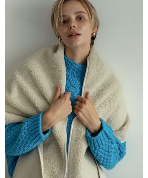 Re:EDIT（リエディ）の「[2024-25 WINTER COLLECTION]フェイクファー&ボアマルチウェイストール（マフラー・レディース・グレー系/ブラック/ベージュ/ホワイト系その他・FREE）」の9枚目の写真