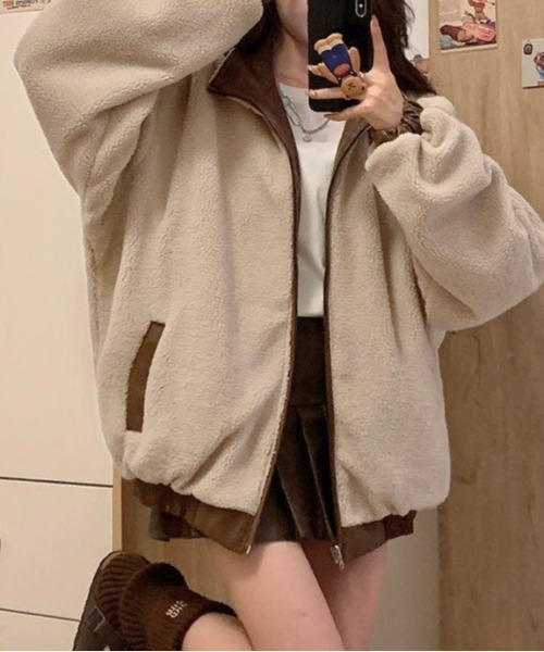 BEAUTY&YOUTH フェイクレザー リバーシブル ボア ブルゾン  S BEAUTY&YOUTH UNITED ARROWS（ビューティーアンドユース