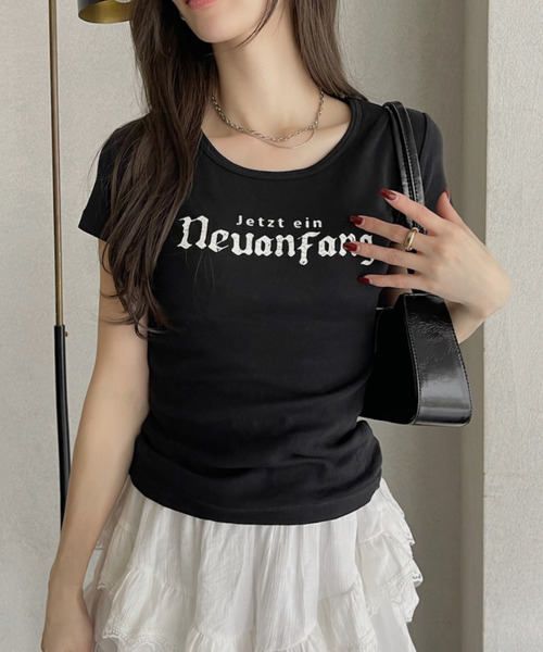 Ada.(エイダ)の「レタリングデザイン ロゴ 半袖Tシャツ(Tシャツ/カットソー・レディース・ブラック/ホワイト・FREE)」の17枚目の写真