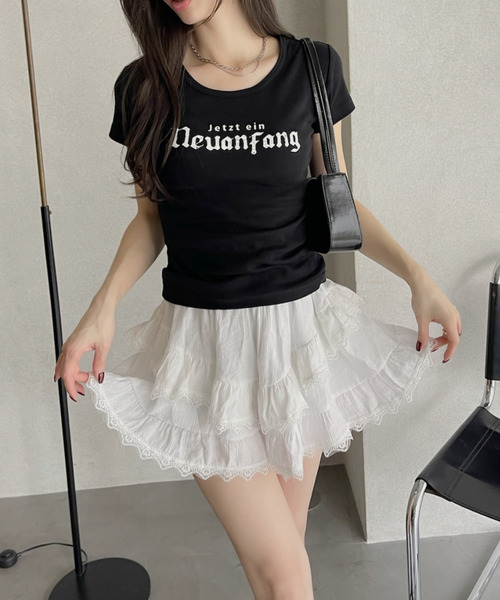 Ada.(エイダ)の「レタリングデザイン ロゴ 半袖Tシャツ(Tシャツ/カットソー・レディース・ブラック/ホワイト・FREE)」の13枚目の写真
